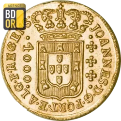 4000 Reis Or Joao 1805 à 1817