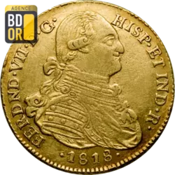 4 Escudos Or Ferdinand VII Colombie 1818-1819