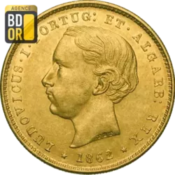5000 Reis Or Louis I 1862 à 1863