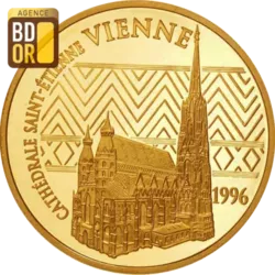 500 Francs Or de 1996 Cathédrale de Saint Etienne