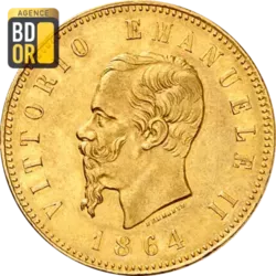 50 Lires Or Italie Victor Emmanuel II