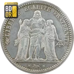 5 Frs Hercule 1870 - 1871