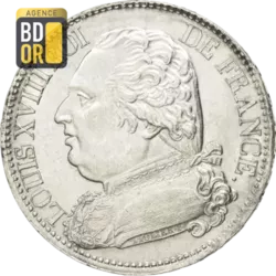 5 Frs Louis XVIII Buste Habillé