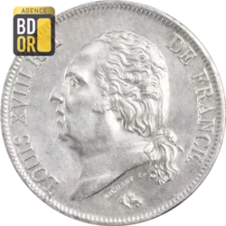 5 Frs Louis XVIII Buste Nu