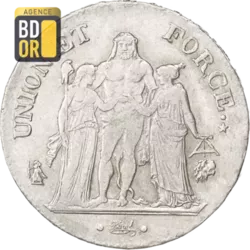 5 Frs Union et Force - Consulat