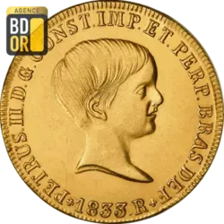 6 400 Reis Or 1832 et 1833