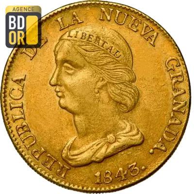 Peso Or Nueva Grenada-Bogota Colombie 1837-1846