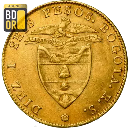 Peso Or Nueva Grenada-Bogota Colombie 1837-1846