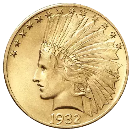 Pièce d'or 10 Dollars Tête d'Indien