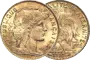 Pièce d'or 10 Francs Coq Marianne