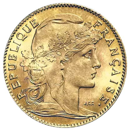 Pièce d'or 10 Francs Coq Marianne Pièce d'or 10 Francs Coq Marianne