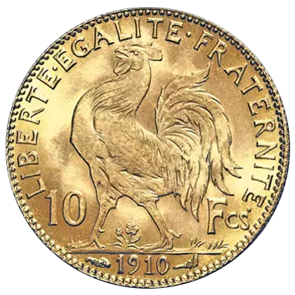 Pièce d'or 10 Francs Coq Marianne Pièce d'or 10 Francs Coq Marianne