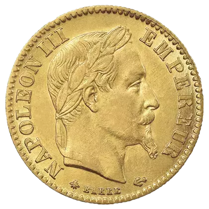 Pièce d'or 10 Francs Napoléon Lauré Pièce d'or 10 Francs Napoléon Lauré