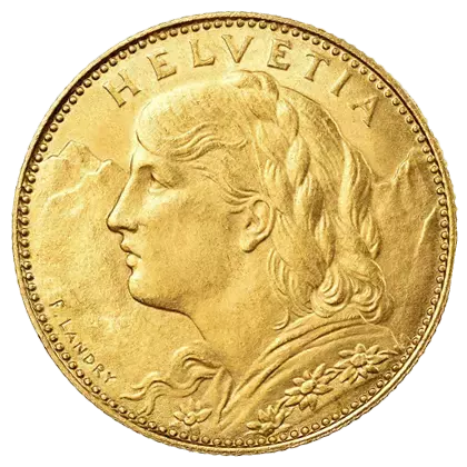 Pièce d’or 10 Francs Suisse Vreneli