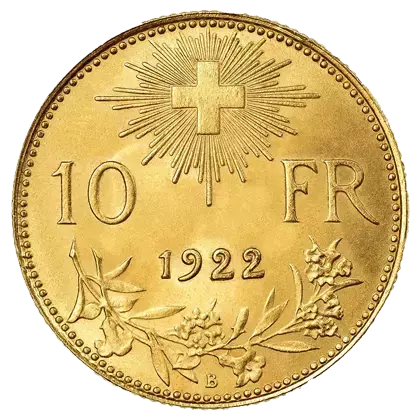 Pièce d’or 10 Francs Suisse Vreneli