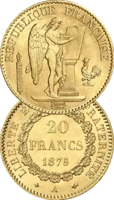Pièce d'or 20 Francs Génie Pièce d'or 20 Francs Génie