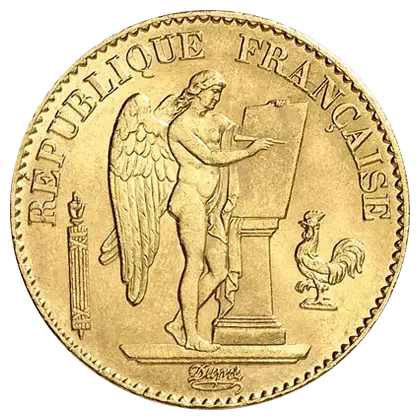 Pièce d'or 20 francs Génie