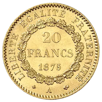 Pièce d'or 20 francs Génie