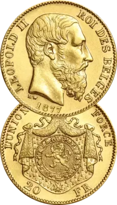 Pièce d'or 20 Francs Leopold II Pièce d'or 20 Francs Leopold II