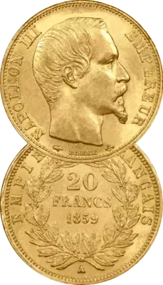 Pièce d'or 20 Francs Napoléon Tête Nue Pièce d'or 20 Francs Napoléon Tête Nue