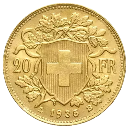 Pi&egrave;ce d&rsquo;or 20 Francs Suisse Vreneli