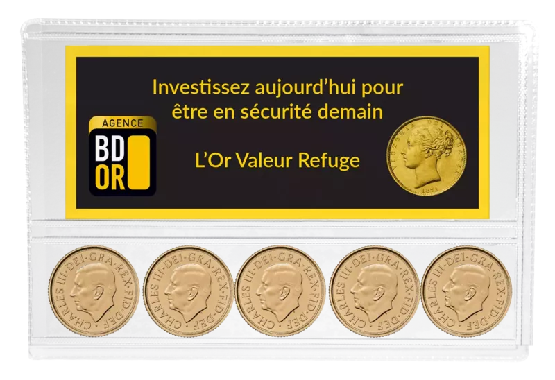 Pièce d'or Souverain Charles III 2022